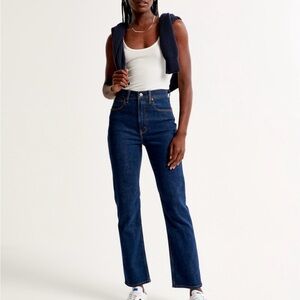Abercrombie & Fitch Ultra High Rise Ankle Straight Jean